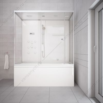 Комбинированный бокс с паром AM.PM Sense 170х85, с сиденьем W75B-170S085WTA  AM.PM (Германия) купить в Тюмени (Ван Саныч™)