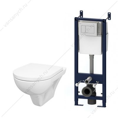 Инсталляция с подвесным унитазом AM.PM Gem клав. белая, с сид м/лифт IS301.901738P  AM.PM (Германия) купить в Тюмени (Ван Саныч™)