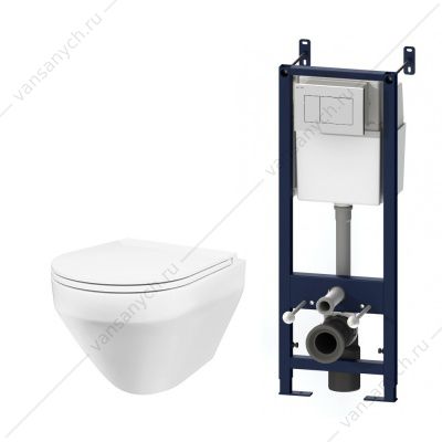 Инсталляция с безободковым унитазом AM.PM Spirit FlashClean клав белая, сид м/лифт IS301.701700  AM.PM (Германия) купить в Тюмени (Ван Саныч™)