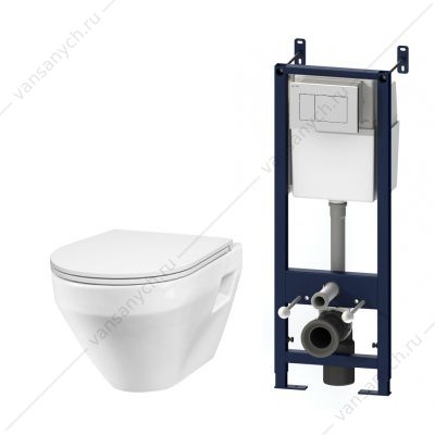 Инсталляция с подвесным унитазом AM.PM Spirit клав белая, сид-е м/лифт IS301.701738  AM.PM (Германия) купить в Тюмени (Ван Саныч™)
