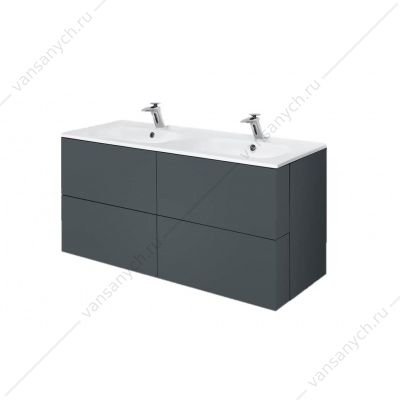 Тумба под раковину подвесная AM.PM SPIRIT 2.0, 120 см, ящики, графит, M70AFHD1202GM AM.PM (Германия) купить в Тюмени (Ван Саныч™)