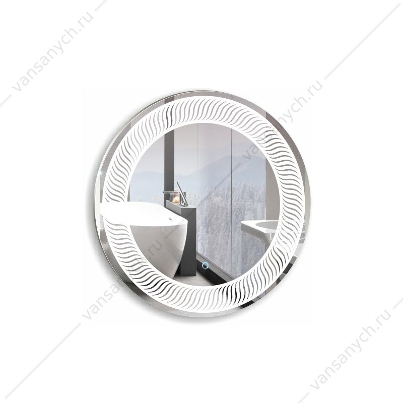 169428 Зеркало D77 AZARIO Марс LED, LED-подсветка с диммером, сенсор. выкл. ФР-00000939 Azario (Китай) купить в Тюмени (Ван Саныч™)