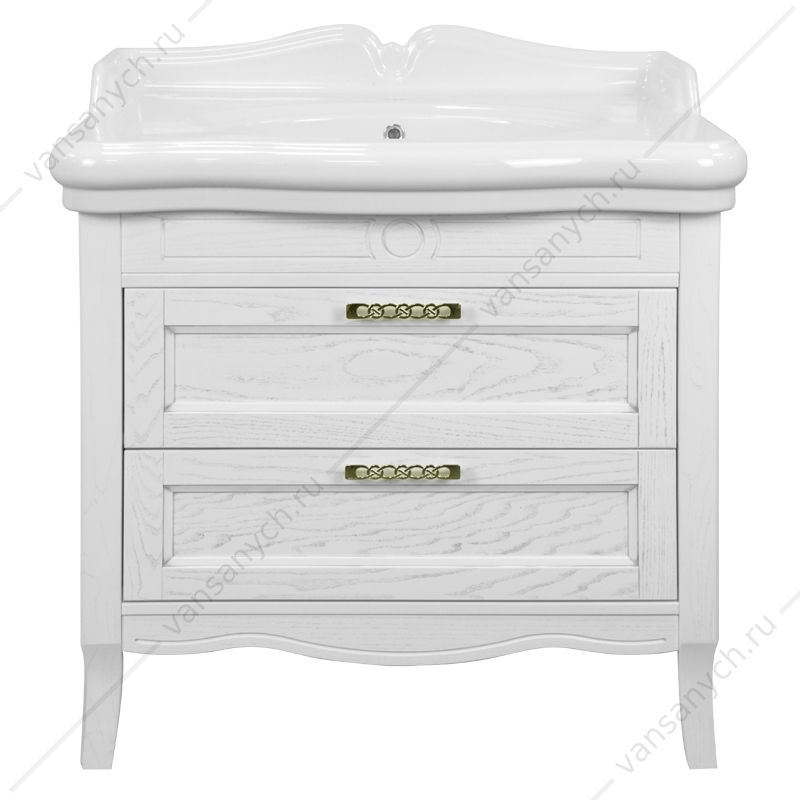 171948 Тумба с раковиной 90см Azario CAROLINA 90/2 патина ЗОЛОТО, раковина Victorian 90 Kale, CS00069427 Azario (Китай) купить в Тюмени (Ван Саныч™)