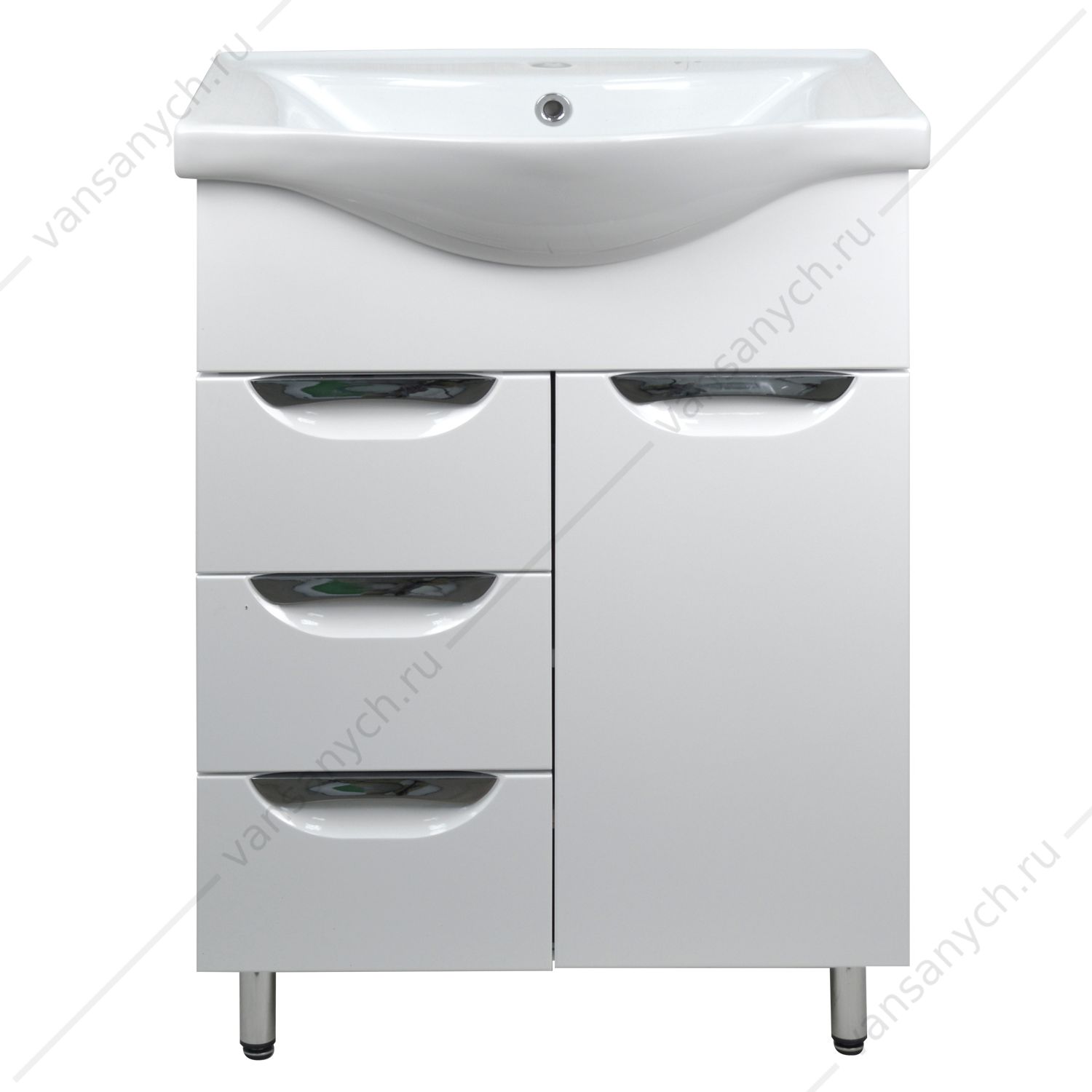 172238 Тумба с раковиной 60 Стиль 60/3 раковина Basic 60, CS00070537 Loranto (Россия-Китай) купить в Тюмени (Ван Саныч™)