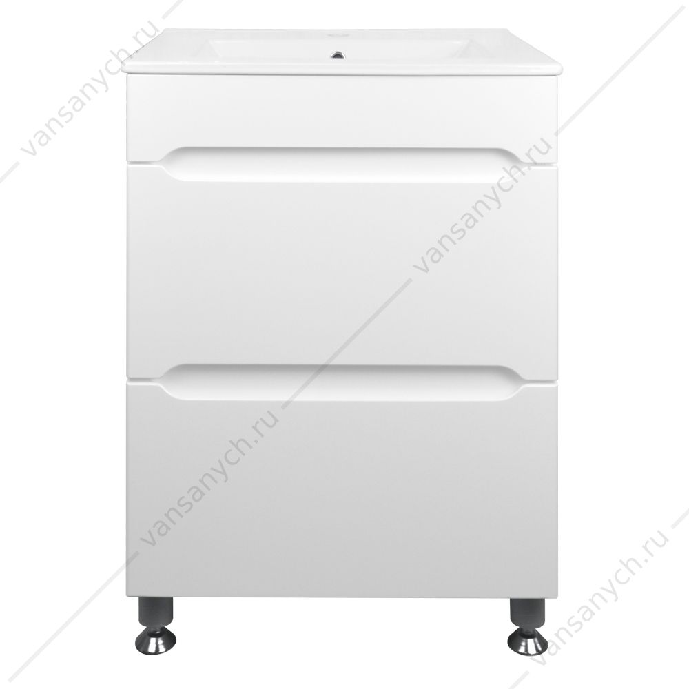 172552 Тумба с раковиной 60 Loranto Арфа 60/2Н напольная раковина LEONE AZ-7506-60 New, CS00071927 Loranto (Россия-Китай) купить в Тюмени (Ван Саныч™)