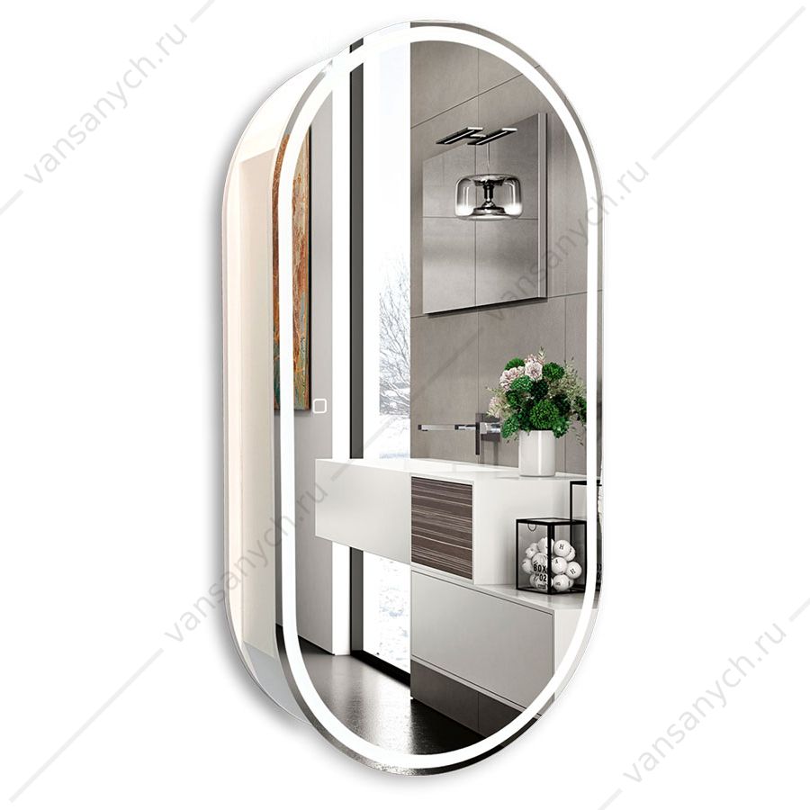 365010 Зеркало-шкаф 50 AZARIO Soho 500х1000 подсветка, сенсор. выкл. с функцией диммера LED-00002515 Azario (Китай) купить в Тюмени (Ван Саныч™)