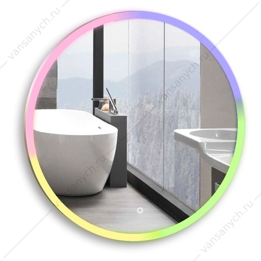 593067 Зеркало D77 AZARIO Perla neo - RGB сенсор. выкл., мультицвет LED-00002610 Azario (Китай) купить в Тюмени (Ван Саныч™)