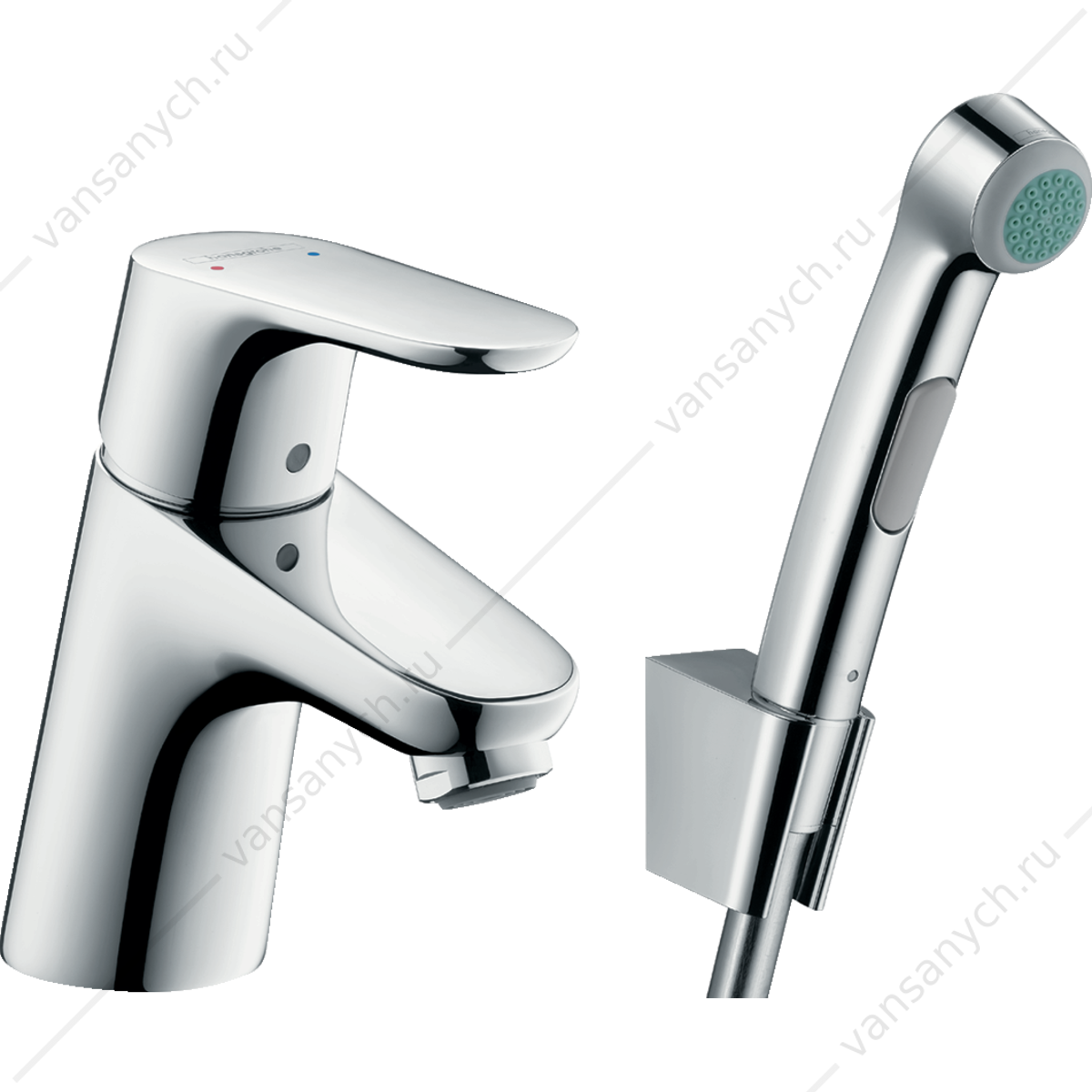 Смеситель для раковины Hansgrohe Focus 70 мм с гигиеническим душем                                                                                 HANSGROHE (Германия) купить в Тюмени (Ван Саныч™)