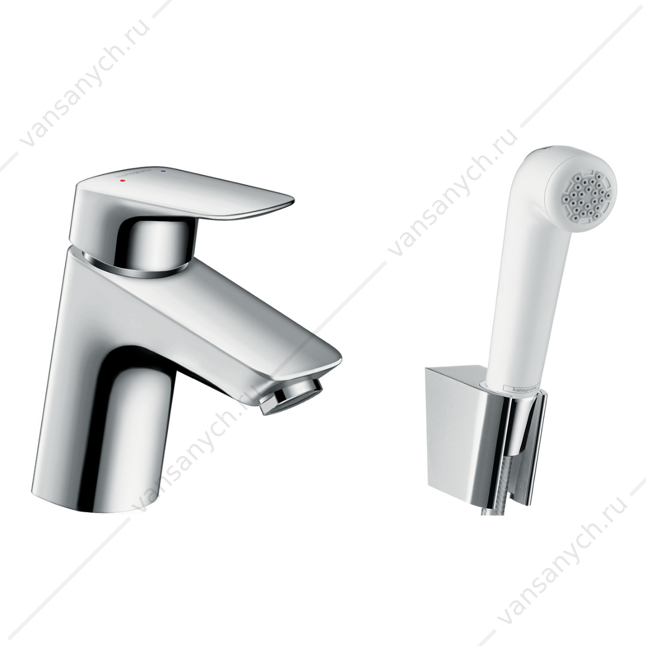 Смеситель Hansgrohe Logis для раковины 70 мм  с гигиеническим душем                                                                         HANSGROHE (Германия) купить в Тюмени (Ван Саныч™)