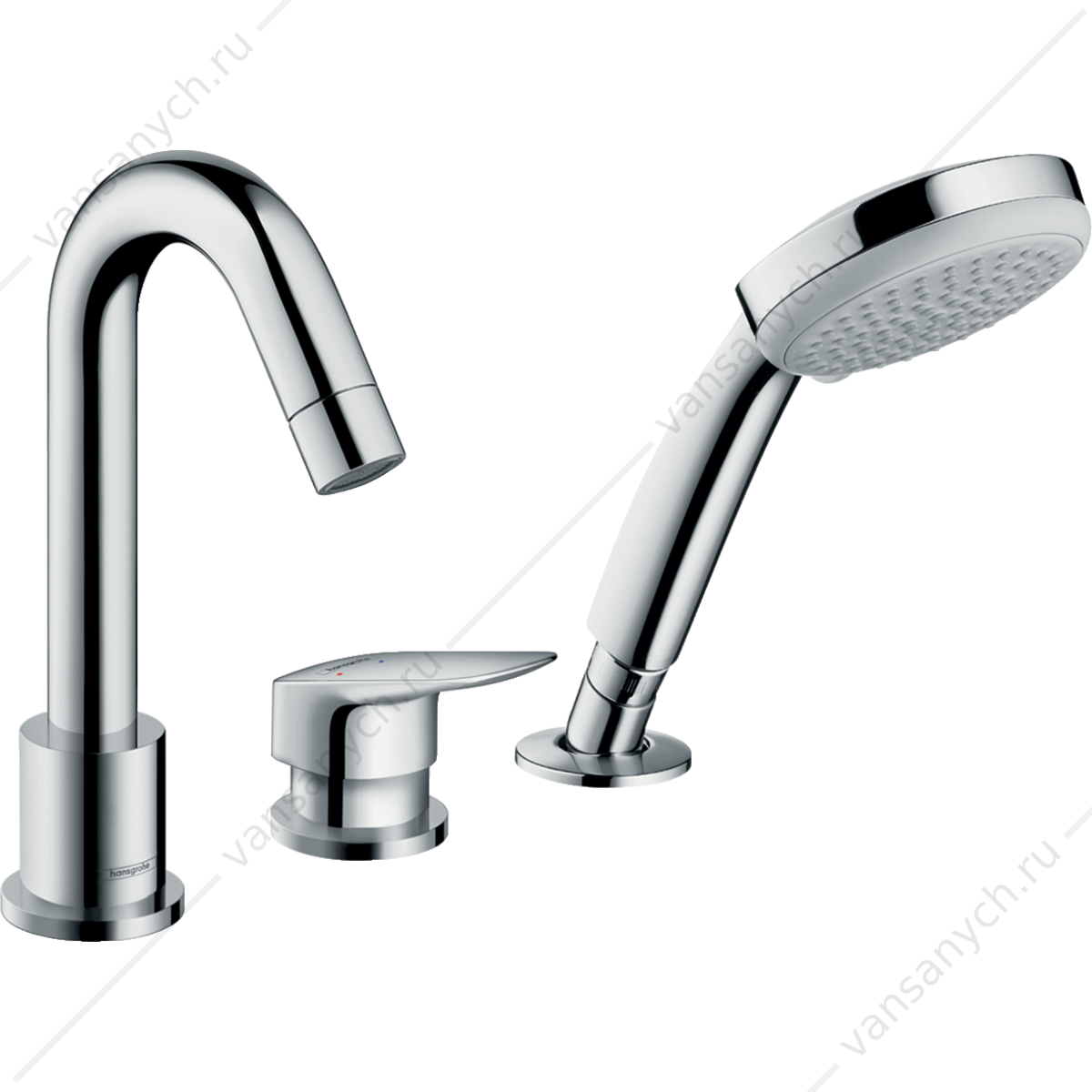 Смеситель Hansgrohe Logis для ванны на 3 отверстия, внешняя часть HANSGROHE (Германия) купить в Тюмени (Ван Саныч™)