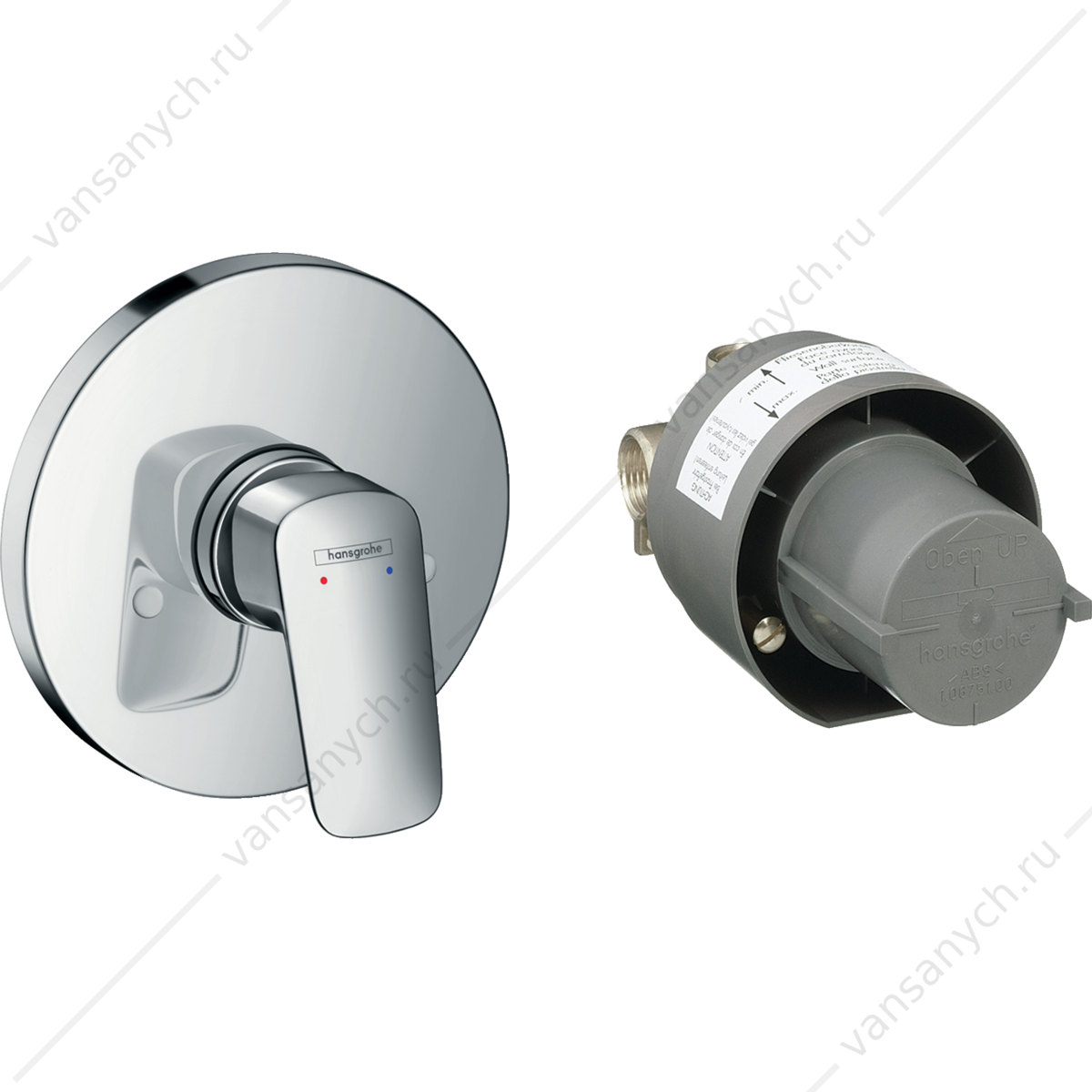 Смеситель Hansgrohe Logis для душа наружная  и скрытая часть 71666000                                      HANSGROHE (Германия) купить в Тюмени (Ван Саныч™)