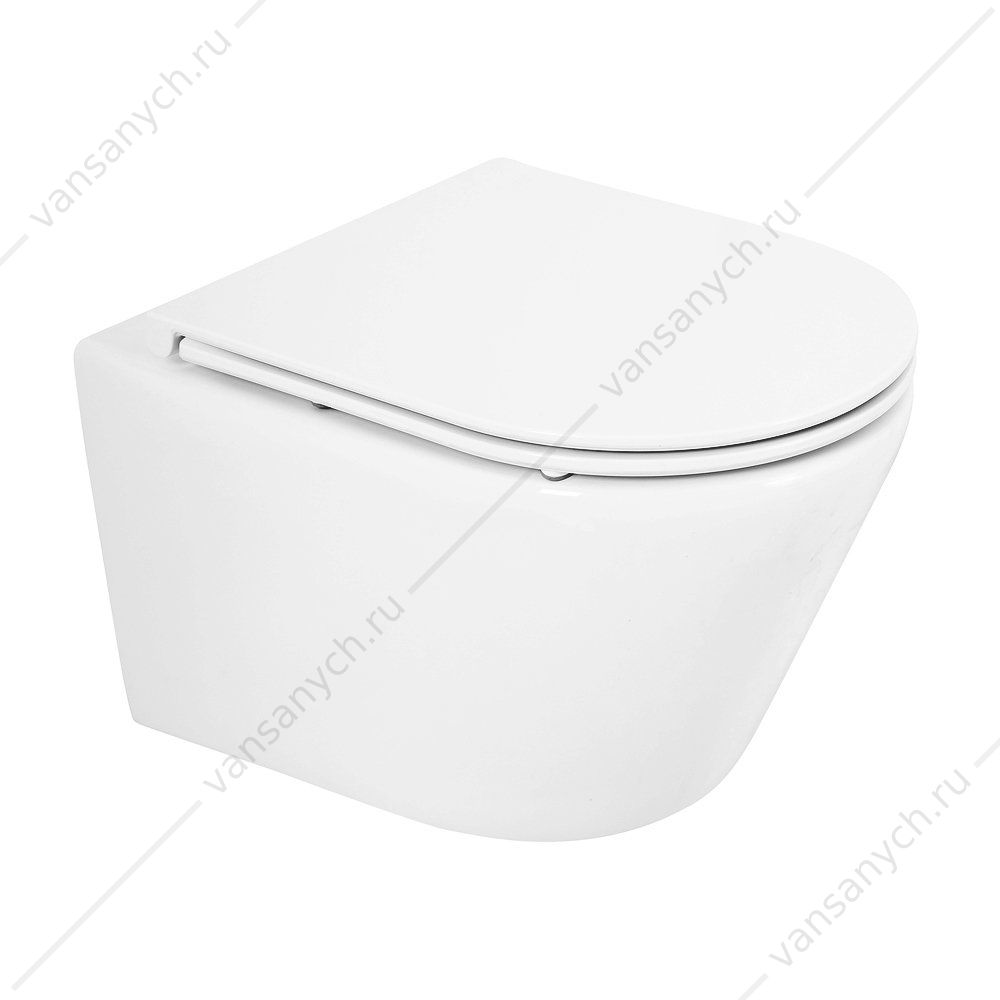 Унитаз безободковый ВELBAGNO TRE подвесной с сиденьем микролифт, быстросъем, BB8001CHR/SC Belbagno (Италия) купить в Тюмени (Ван Саныч™)