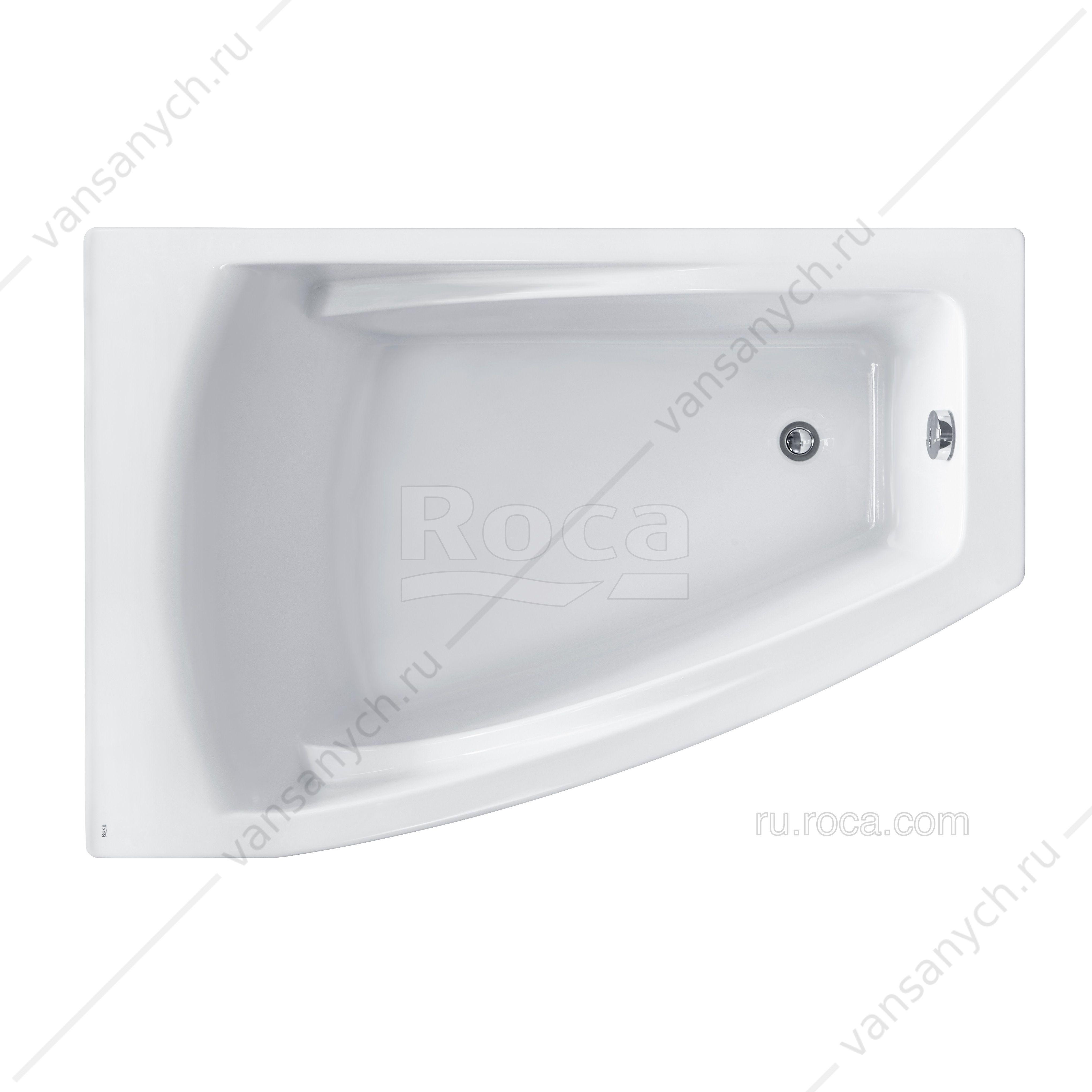 90 Ванны 150х100 акриловая Hall Angular асимметричная левая ZRU9302864 Roca (Испания) купить в Тюмени (Ван Саныч™)