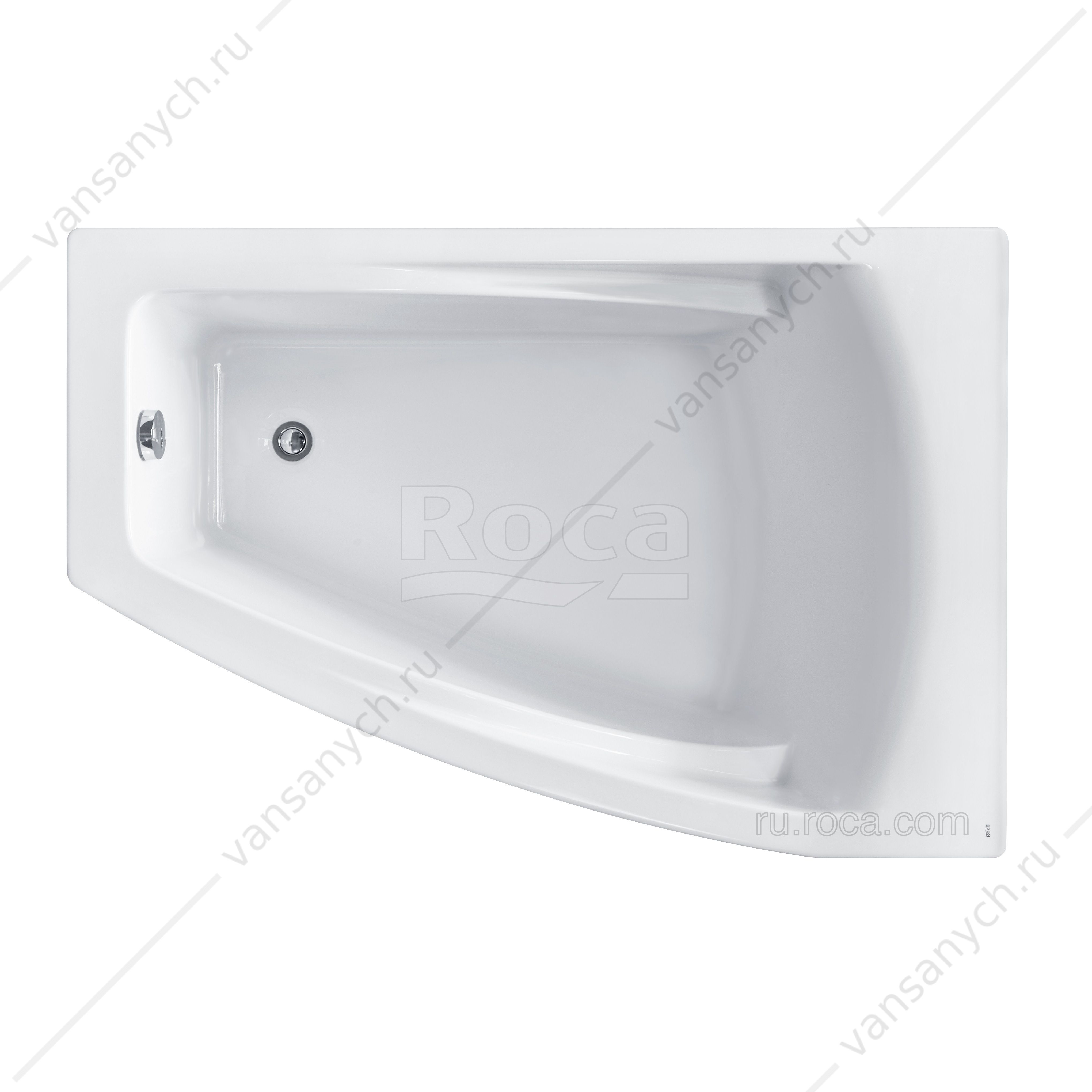 89 Ванны 150х100 акриловая Hall Angular асимметричная правая ZRU9302865 Roca (Испания) купить в Тюмени (Ван Саныч™)