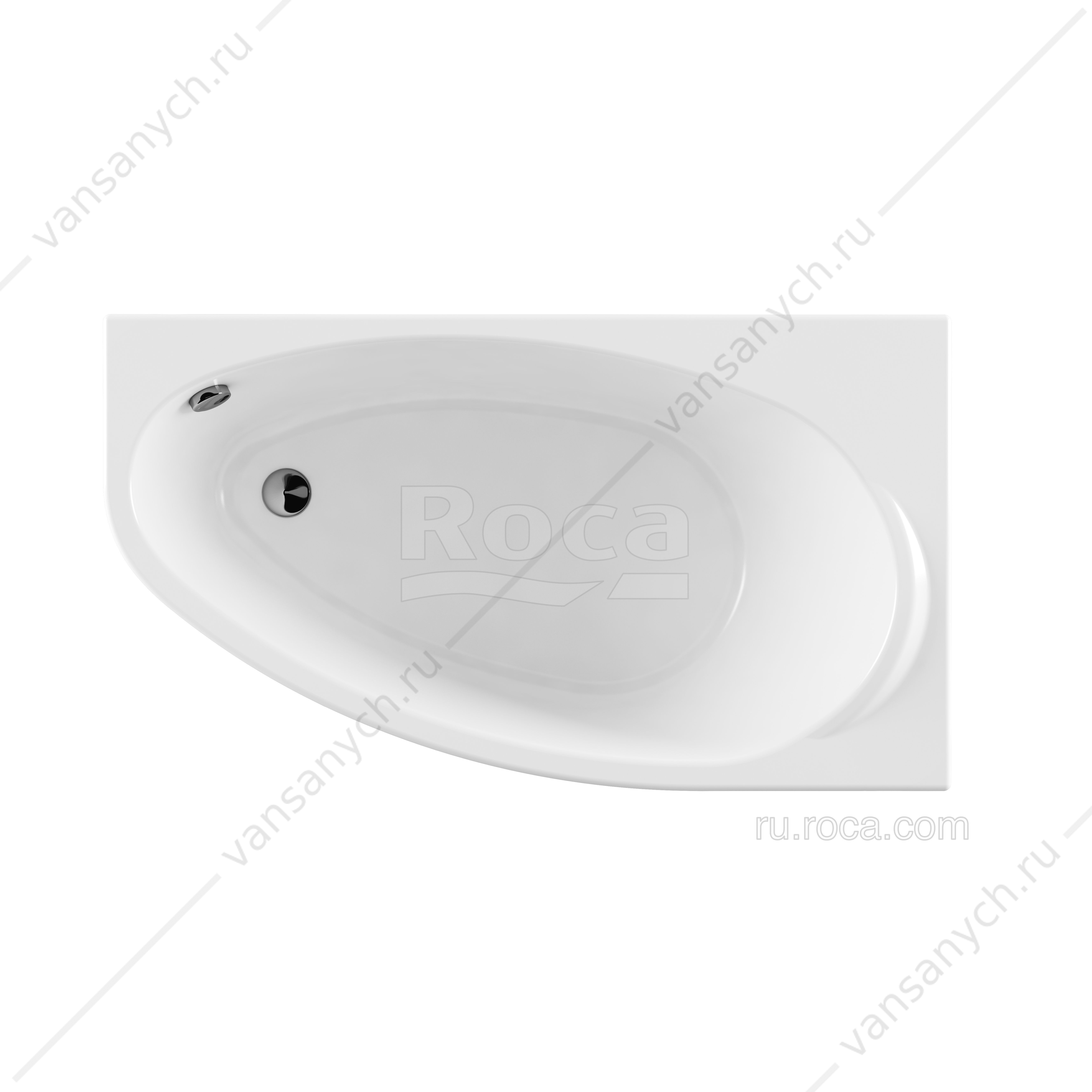 5644 Ванны 160x90 акриловая Corfu асимметричная правая 248574000 Roca (Испания) купить в Тюмени (Ван Саныч™)