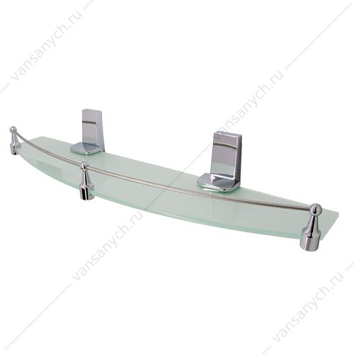 Полка стеклянная с бортиком, Lopau K-6000, хром, K-6044 WasserKraft (Германия) купить в Тюмени (Ван Саныч™)