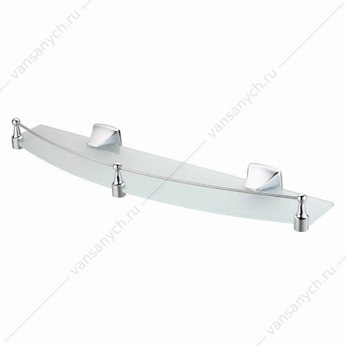 Полка стеклянная с бортиком, Wern K-2500, Хром, K-2544 WasserKraft (Германия) купить в Тюмени (Ван Саныч™)