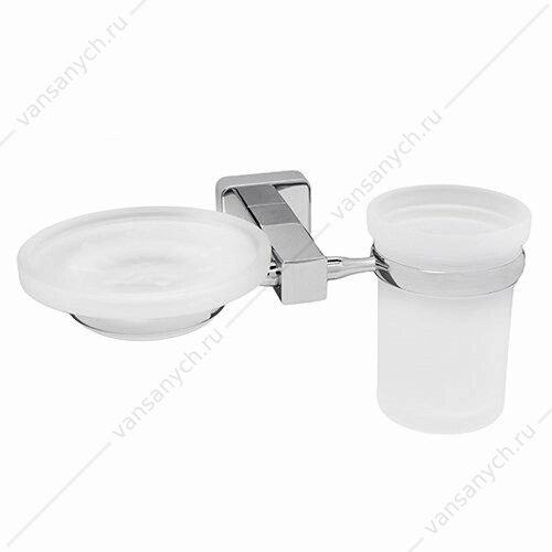 Держатель стакана и мыльницы, Lippe K-6500, Хром, K-6526 WasserKraft (Германия) купить в Тюмени (Ван Саныч™)