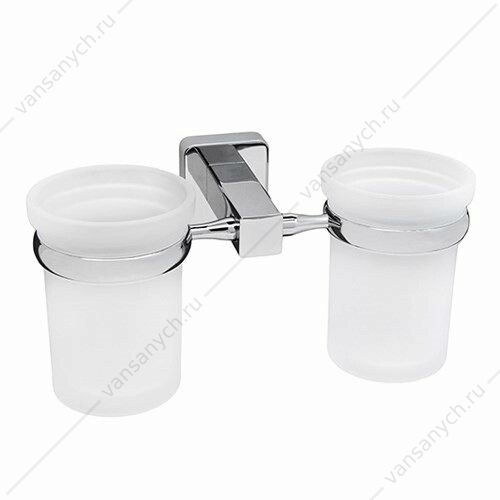Подстаканник двойной, Lippe K-6500, Хром, K-6528D WasserKraft (Германия) купить в Тюмени (Ван Саныч™)