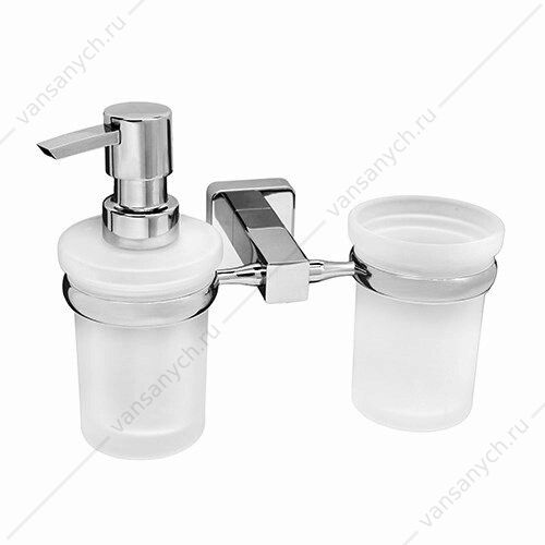 Держатель стакана и дозатора, Lippe K-6500, Хром, K-6589 WasserKraft (Германия) купить в Тюмени (Ван Саныч™)