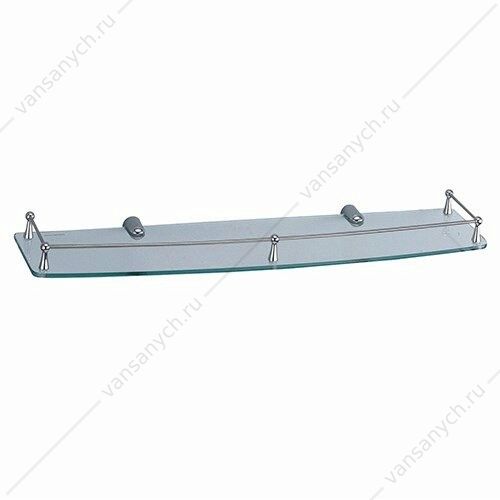 Полка стеклянная, Хром, K-555 WasserKraft (Германия) купить в Тюмени (Ван Саныч™)