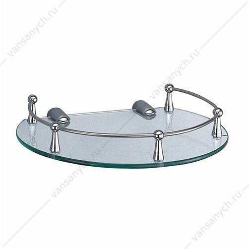 Полка стеклянная, Хром, K-566 WasserKraft (Германия) купить в Тюмени (Ван Саныч™)