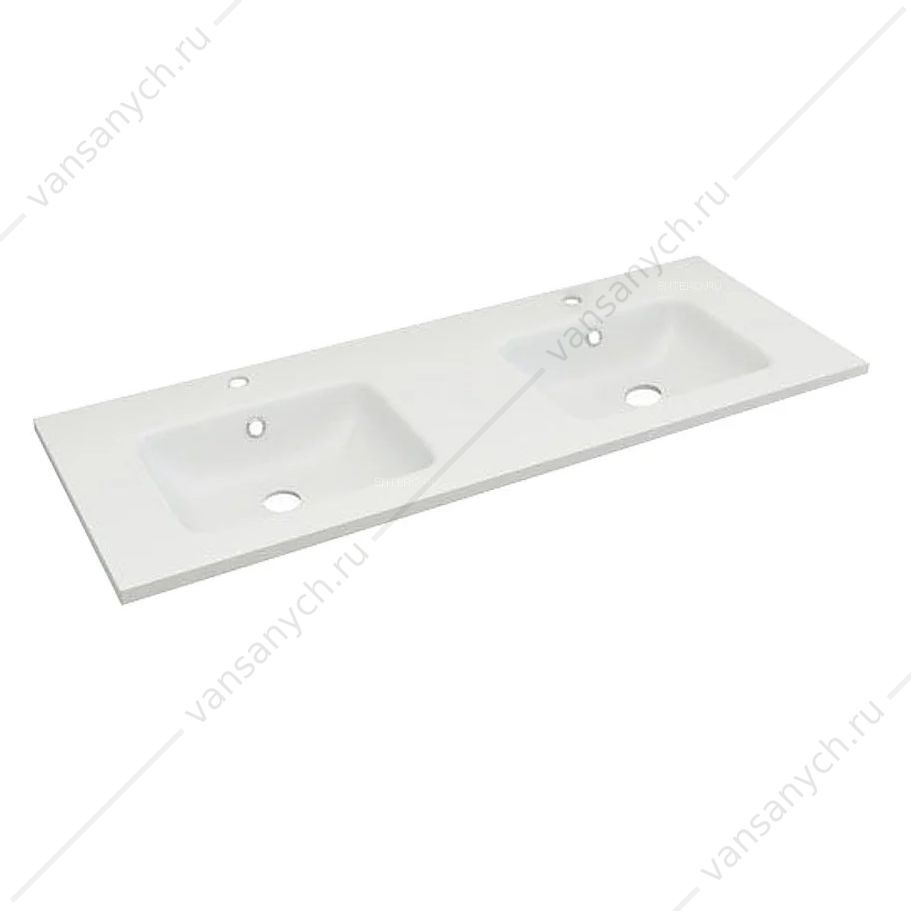 Раковина из иск. мрамора с двумя чашами 120x46x2,5 CEZARES TIFFANY, 50211 Cezares (Италия) купить в Тюмени (Ван Саныч™)