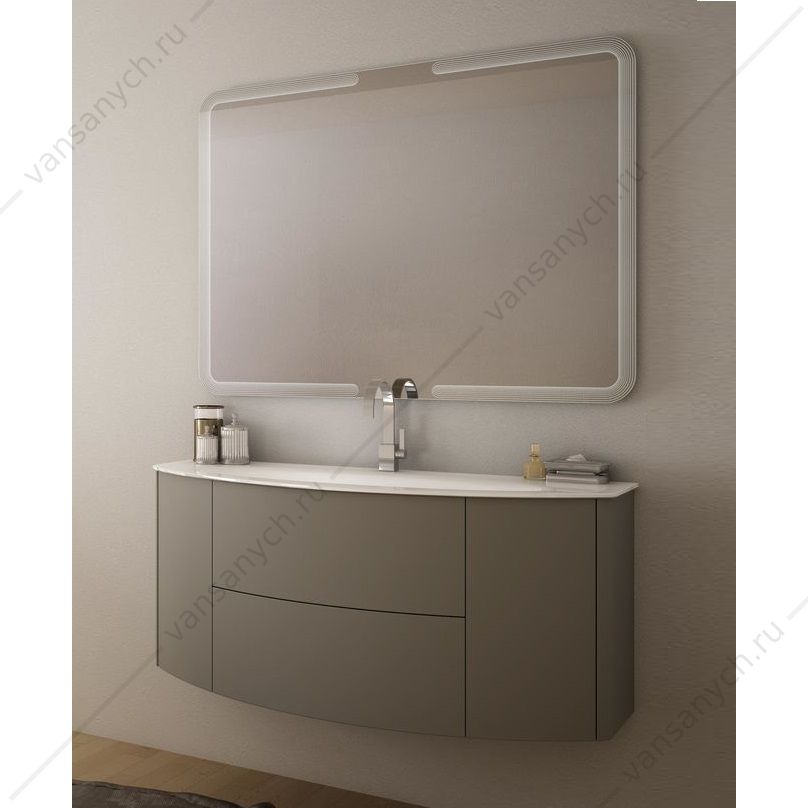 Тумба под раковину два ящика, две створки 121x51x55 CEZARES EDEN Grigio talpa opaco, 54407 Cezares (Италия) купить в Тюмени (Ван Саныч™)