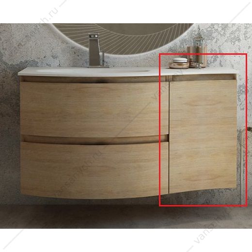 Шкафчик с одной створкой, правый, 34см, CEZARES VAGUE Rovere tabacco, 54835 Cezares (Италия) купить в Тюмени (Ван Саныч™)