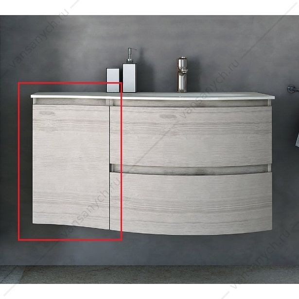 Шкафчик с одной створкой, левый, 34см, CEZARES VAGUE Rovere sbiancato, 54849 Cezares (Италия) купить в Тюмени (Ван Саныч™)