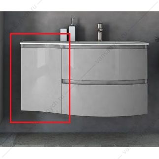 Шкафчик с одной створкой, левый, 34см, CEZARES VAGUE серый глянец, 54856 Cezares (Италия) купить в Тюмени (Ван Саныч™)