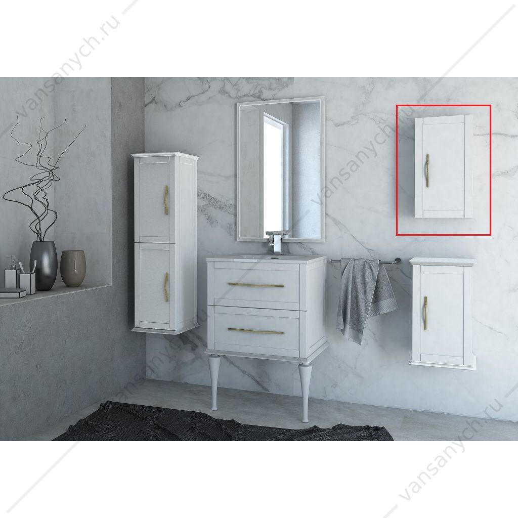 Шкафчик реверсивный,30x20x55 CEZARES TIFFANY белый матовый , 54957 Cezares (Италия) купить в Тюмени (Ван Саныч™)