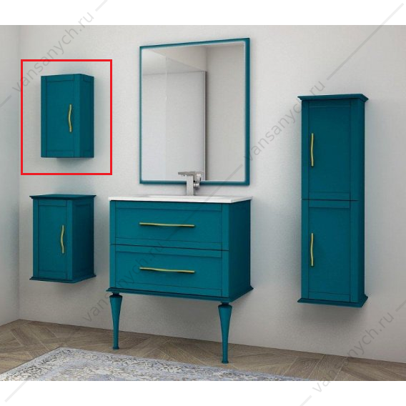 Шкафчик реверсивный,30x20x55 CEZARES TIFFANY Blu Petrolio, 54959 Cezares (Италия) купить в Тюмени (Ван Саныч™)