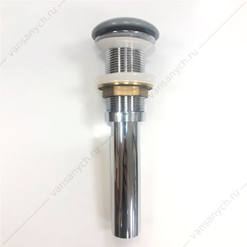 00-00007641 Донный клапан COMFORTY светло серый матовый, DK-01 MH с керамическим верхом  Comforty (Россия) купить в Тюмени (Ван Саныч™)