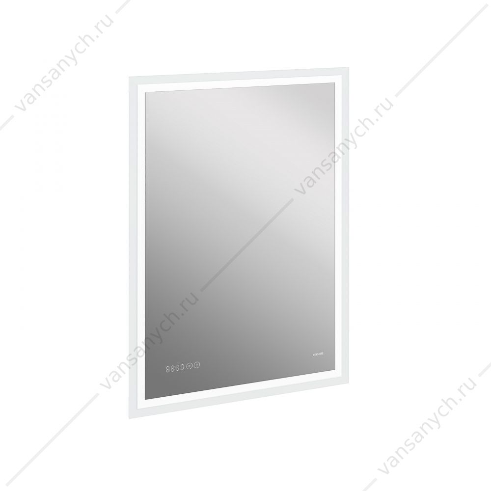 00-00004102 Зеркало LED 080 design pro 60x85 подсветка, часы, антизапотевание Cersanit KN-LU-LED080*60-p-Os Cersanit (Польша) купить в Тюмени (Ван Саныч™)