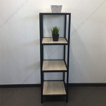 00-00000826 Стеллаж напольный COMFORTY Мальме-40 дуб дымчатый Comforty (Россия) купить в Тюмени (Ван Саныч™)