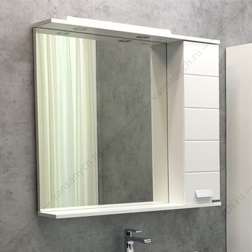 00-00001641 Зеркало-шкаф COMFORTY Модена М-90 белый матовый Comforty (Россия) купить в Тюмени (Ван Саныч™)