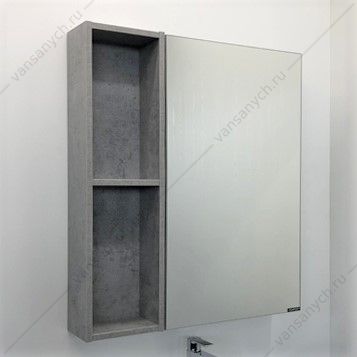 00-00006164 Зеркало-шкаф COMFORTY Осло-70 бетон светлый Comforty (Россия) купить в Тюмени (Ван Саныч™)
