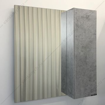 00-00006508 Зеркало-шкаф COMFORTY Осло-80 бетон светлый Comforty (Россия) купить в Тюмени (Ван Саныч™)