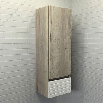 00-00006574 Шкаф-колонна COMFORTY Страсбург-35 дуб дымчатый Comforty (Россия) купить в Тюмени (Ван Саныч™)