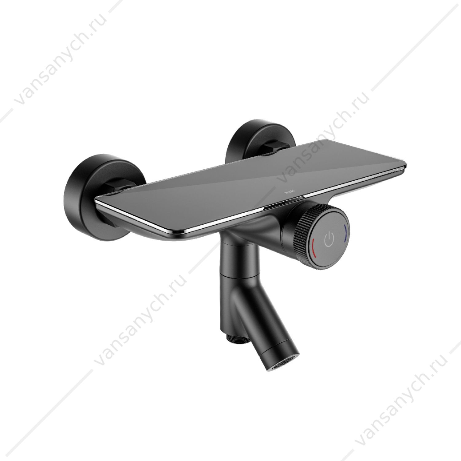 Смеситель для ванны с Push Control, IDDIS Shelfy, черный SHEBLBTi02WA IDDIS (Россия) купить в Тюмени (Ван Саныч™)