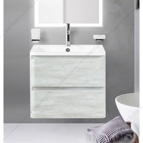Тумба под раковину 60см BelBagno ALBANO, Rovere Vintage Bianco, ALBANO-600-2C-SO-RVB Belbagno (Италия) купить в Тюмени (Ван Саныч™)