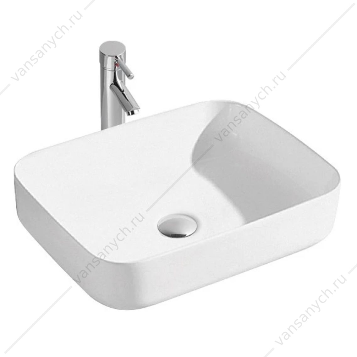 Раковина 50х39 для установки на столешницу ВЕГА AQ5515-00 Aquatek (Россия) купить в Тюмени (Ван Саныч™)