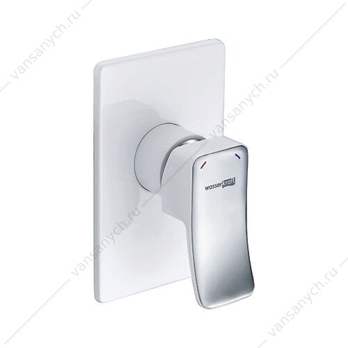 9062029 Смеситель для душа встраиваемый Aller 10651WHITE, белый/хром WasserKraft (Германия) купить в Тюмени (Ван Саныч™)