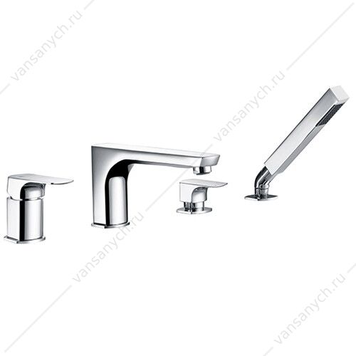 9062311 Смеситель на борт ванны, 4 отверстия Salm 2755, хром WasserKraft (Германия) купить в Тюмени (Ван Саныч™)