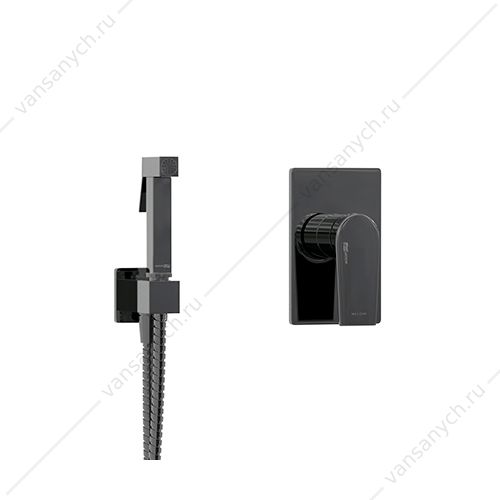 SET2207 Комплект гигиенического душа со шлангом 150 см,  A66096, черный глянец WasserKraft (Германия) купить в Тюмени (Ван Саныч™)