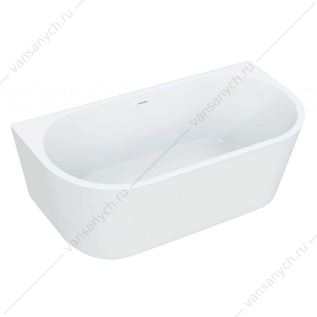 Ванна 170х80 акрил. BELBAGNO BB108 белый пристен. слив-перелив. хром, BB108-170-80 Belbagno (Италия) купить в Тюмени (Ван Саныч™)