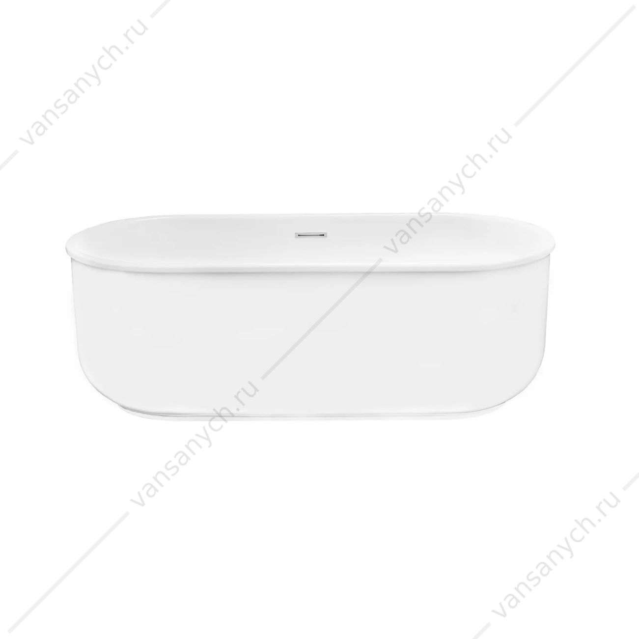 Ванна 170х80 акрил. BELBAGNO BB401 белая слив-перелив. хром, BB401-1700-800 Belbagno (Италия) купить в Тюмени (Ван Саныч™)