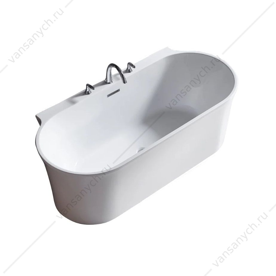 Ванна 170х80 акрил. BELBAGNO BB409 белая пристен. слив-перелив. хром, BB409-1700-800 Belbagno (Италия) купить в Тюмени (Ван Саныч™)