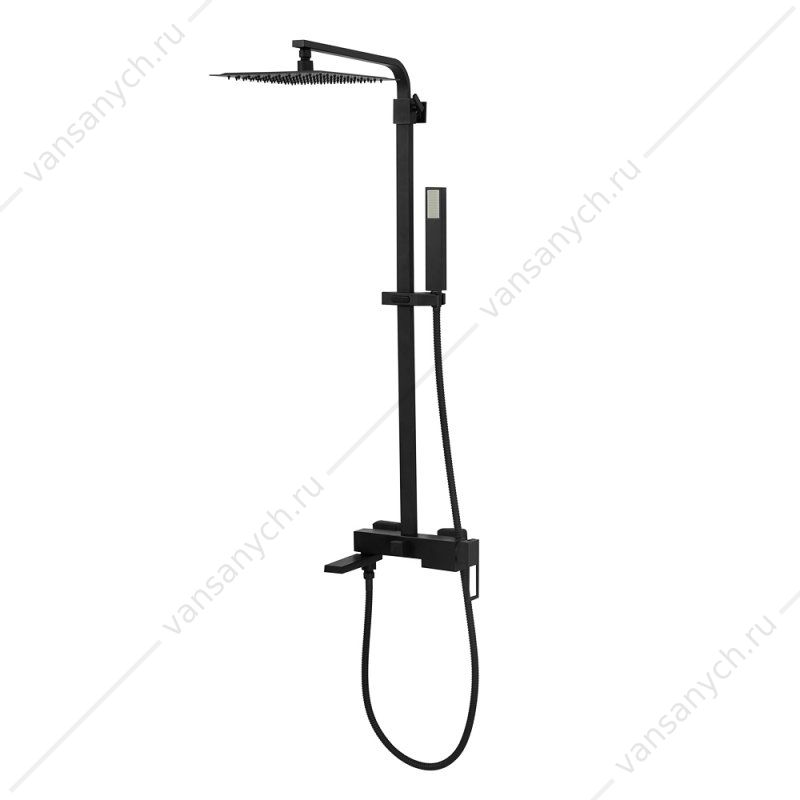 Душевая стойка со смесителем BELBAGNO LUCE черный LUC-VSCM-NERO Belbagno (Италия) купить в Тюмени (Ван Саныч™)